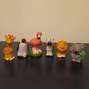 Little People Zoo Animals - Lot Of 6 - Koala Lion Zebra Flamingo Penguin Giraffe
